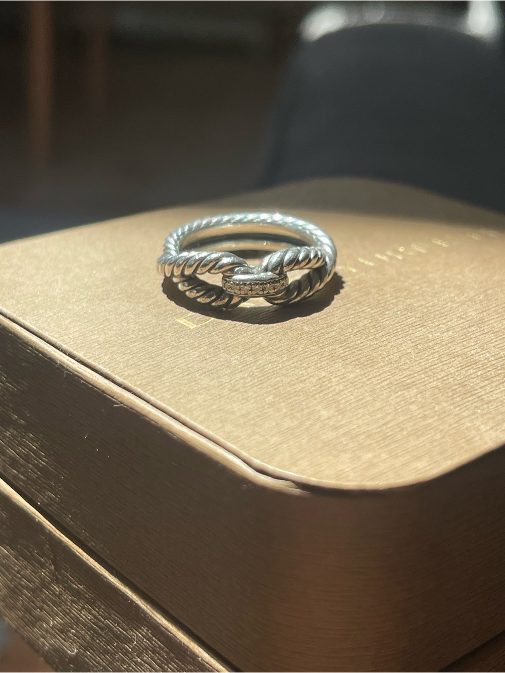 David Yurman CABLE LOOP BAND RING
Sterling Silver with Diamonds, 7mm - Picture 5 of 7